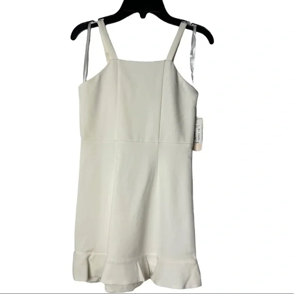GB Girls Ruffle Dress Ivory Spaghetti strap Dress Girls Size 8